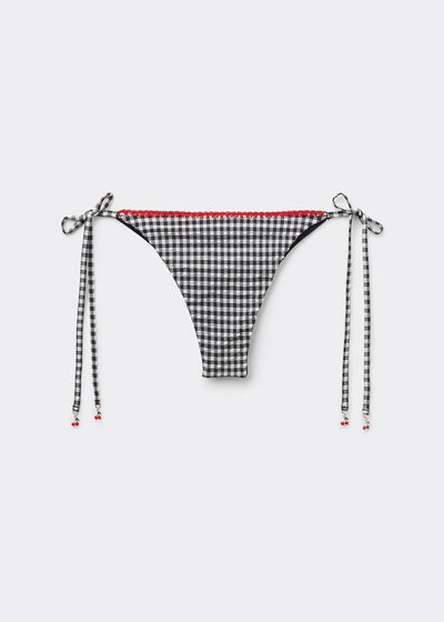 Brazil Fazonú Pántos Bikini Alsó Cherry Vichy