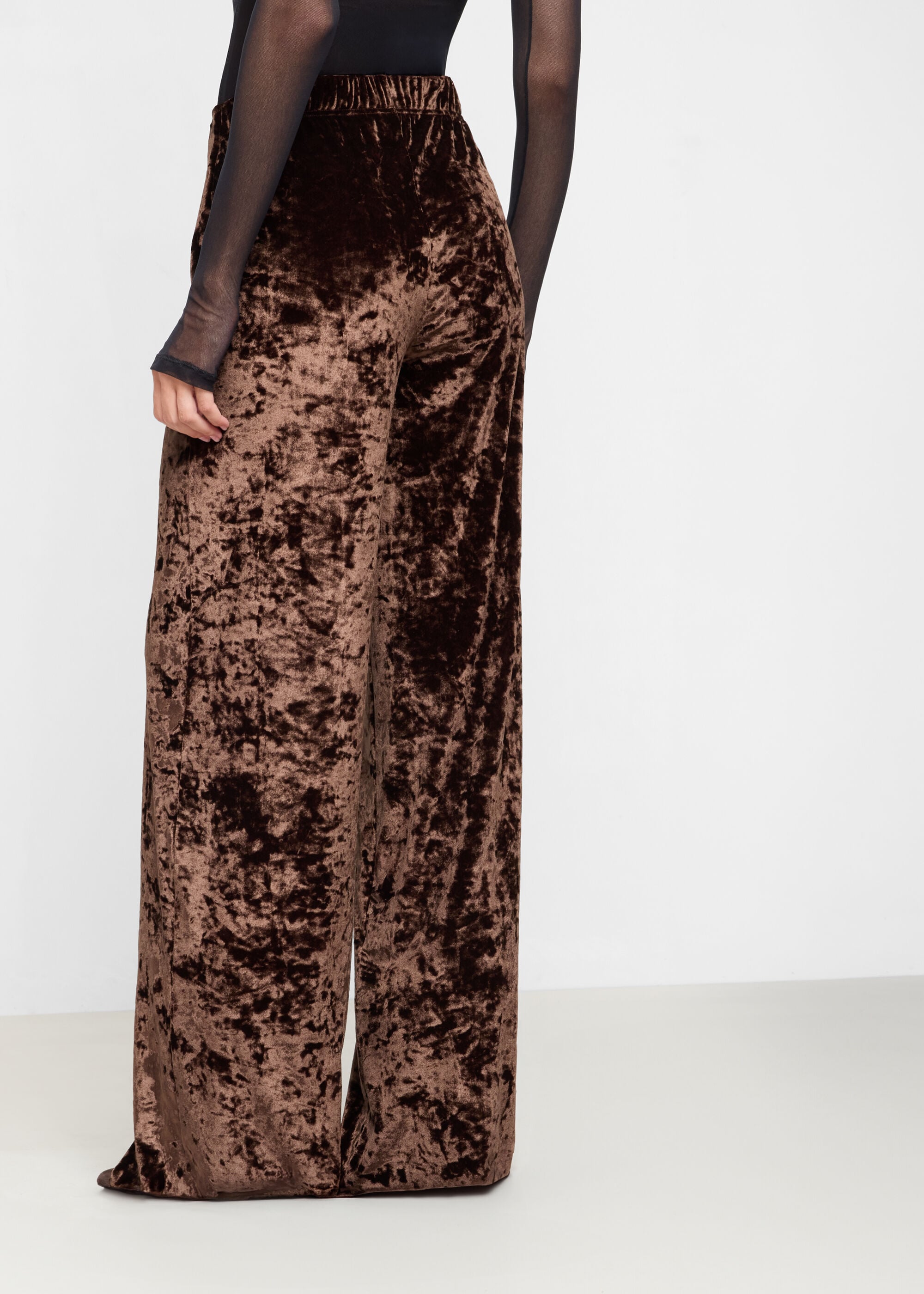 Pantalon palazzo en velours