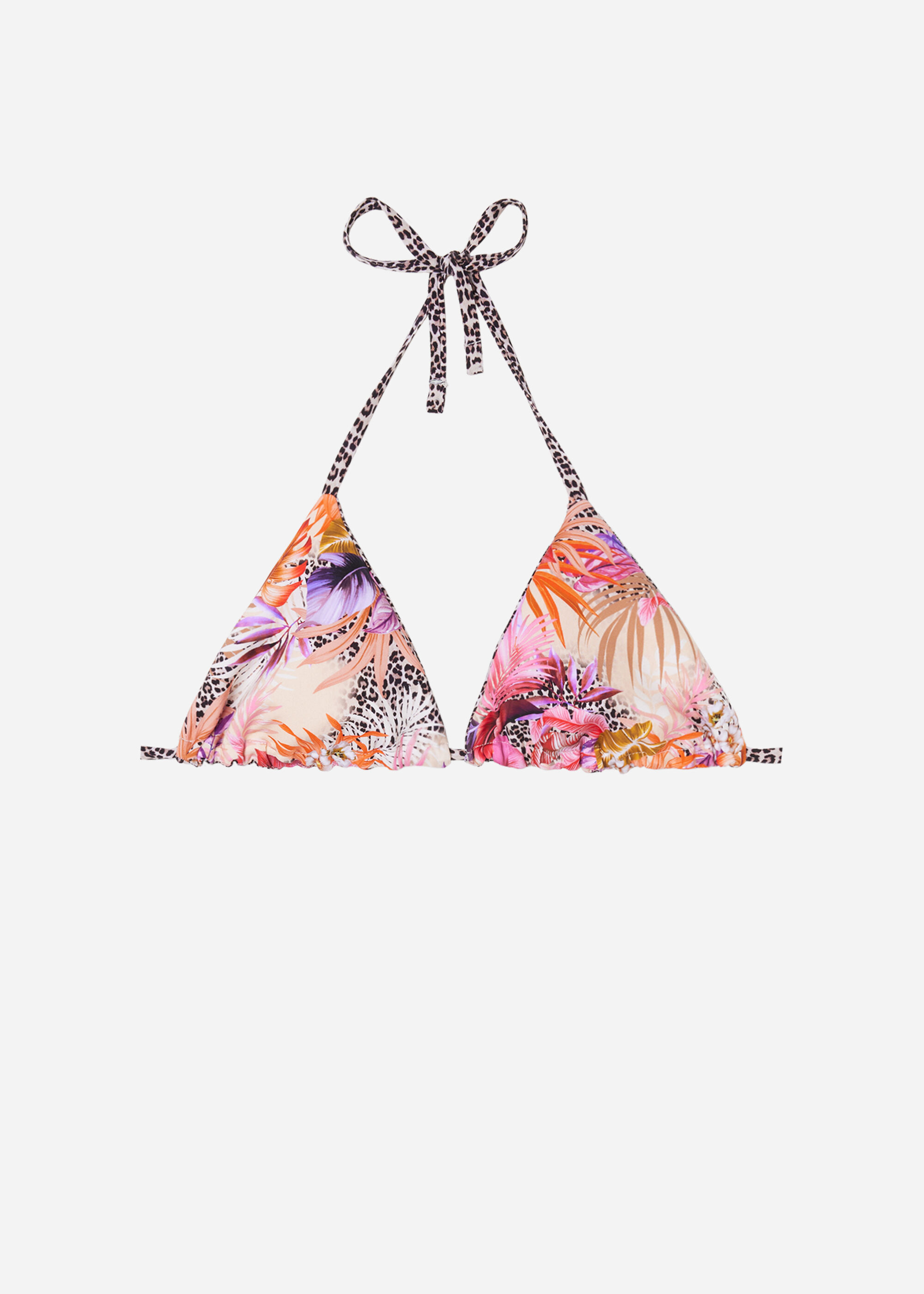 Haut de maillot triangle réversible Wild Foliage