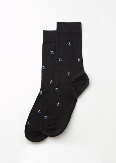 Krátké pánské ponožky s letním potiskem