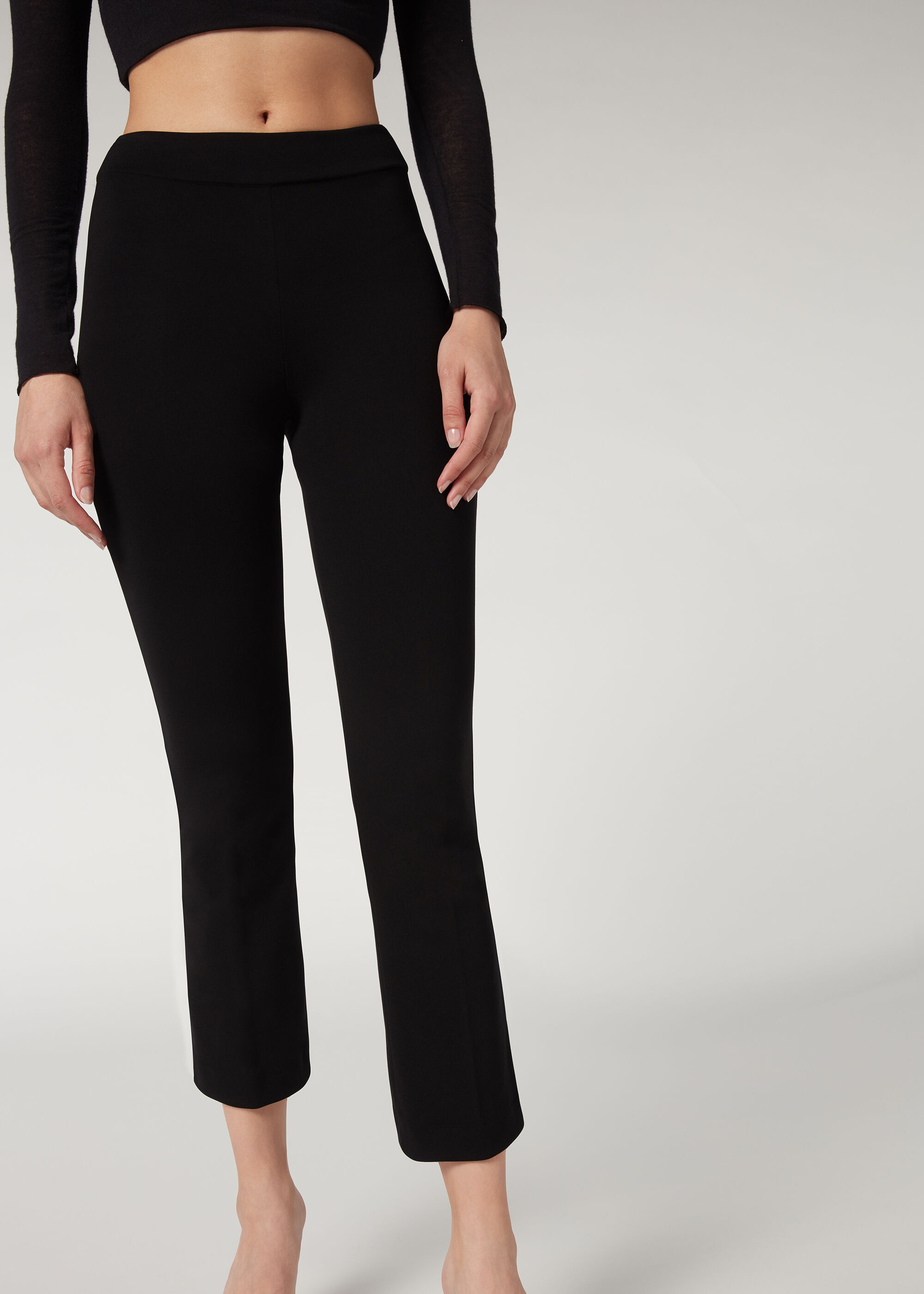 Gecropte flared legging