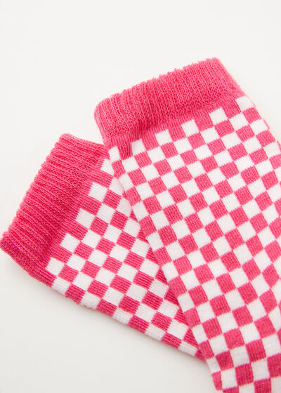 Chaussettes basses à carreaux pour enfants