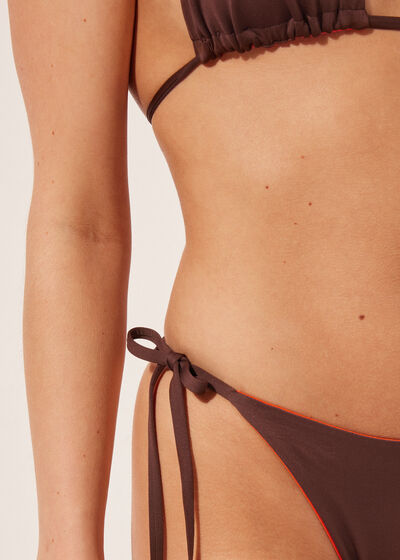 Brazilian-Bikinihose mit schmalen Bändchen Double Concept