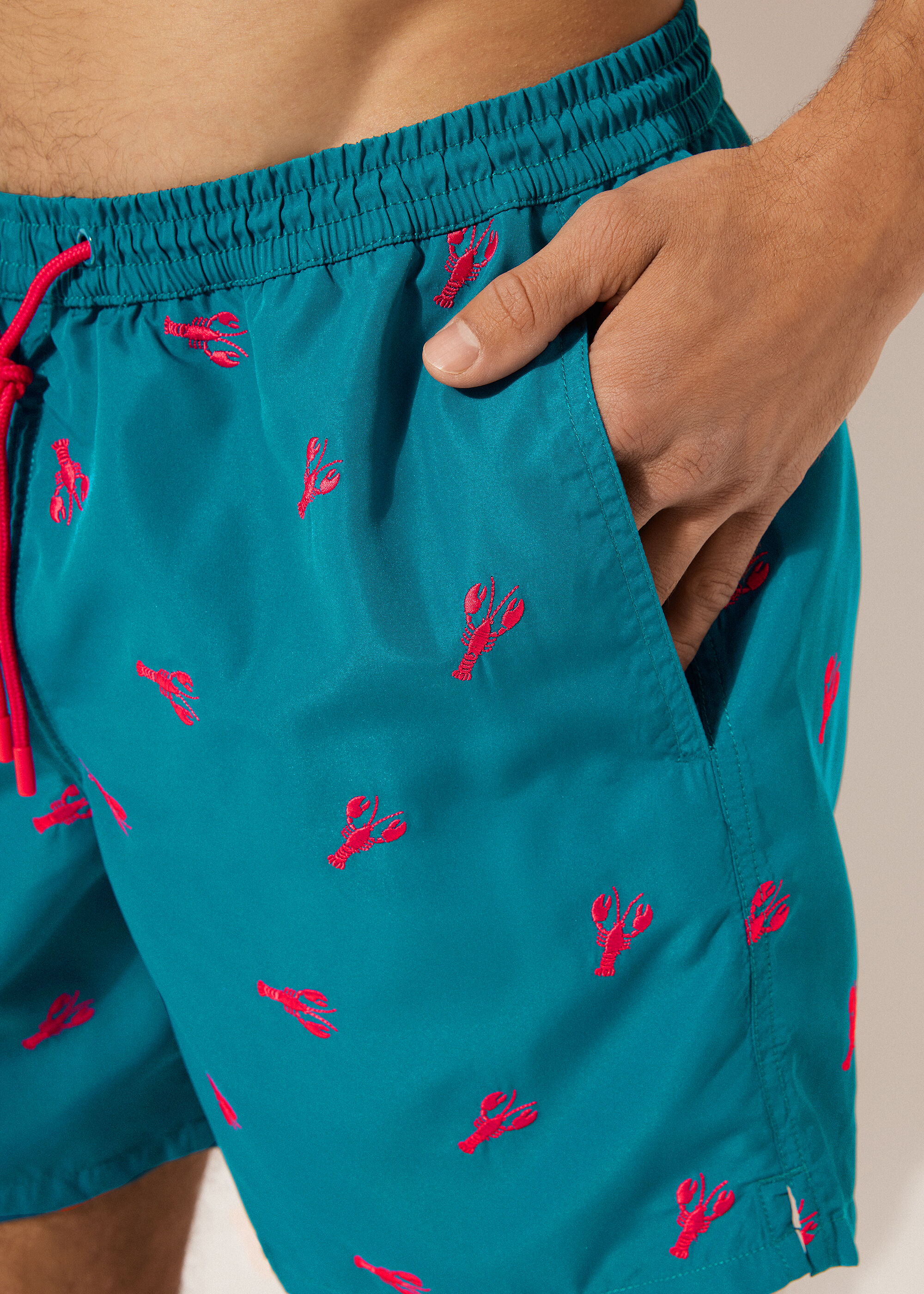 Men’s Patterned Boxer Swim Shorts Formentera