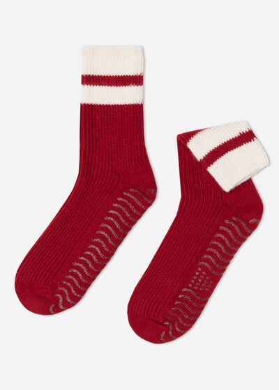 Unisex Non-Slip Socks with Cashmere and Wool