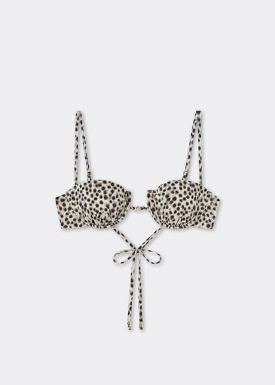 Balconette Swimsuit Top Faded Dots