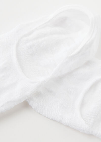 Onzichtbare sokken in linnen en viscose