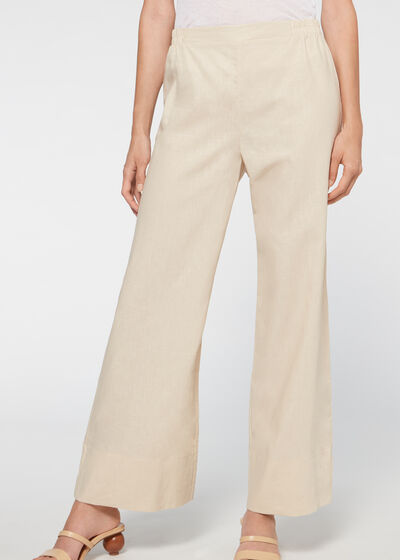 Linen Palazzo Trousers