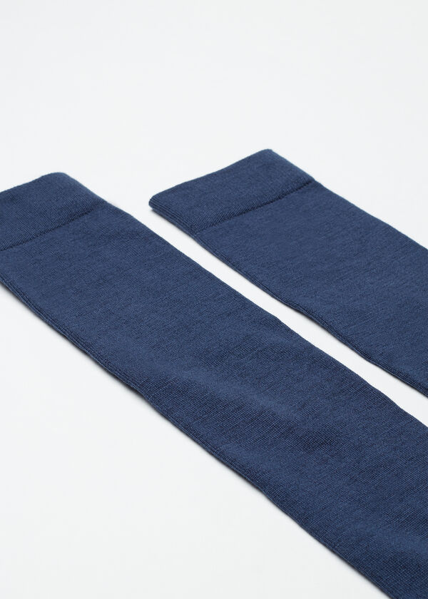 Pánske dlhé ponožky z vlny a bavlny