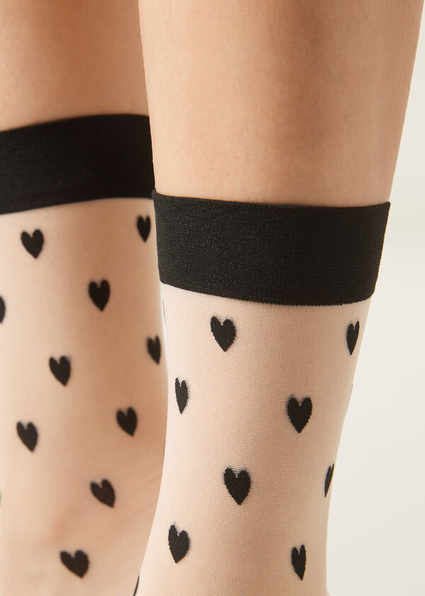 All-Over Heart Pattern Socks