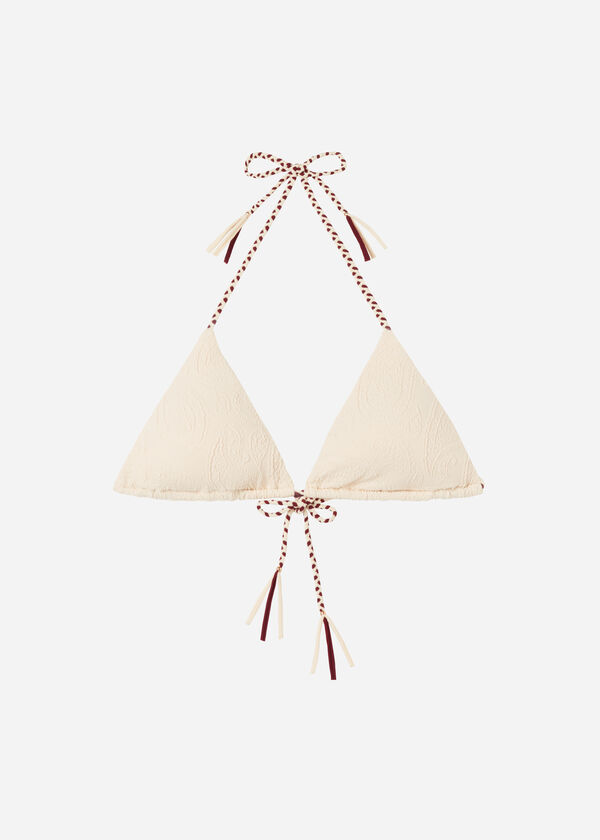 Triangelformad bikiniöverdel med uttagbar vaddering 3D Cachemire Twist