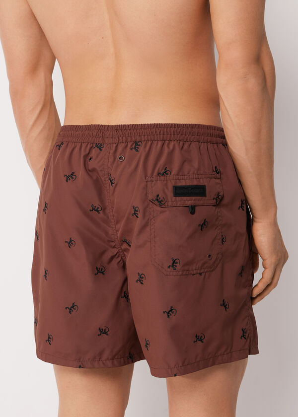 Men&rsquo;s Patterned Boxer Swim Shorts Formentera