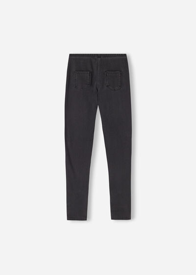 Girls’ Thermal Denim Leggings