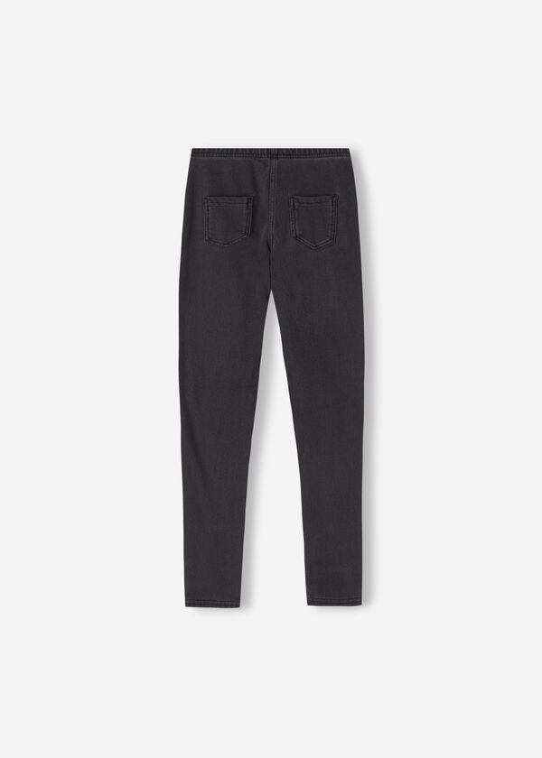 Girls’ Thermal Denim Leggings