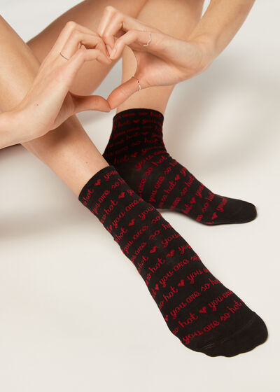 Kratke čarape s uzorkom na temu ljubavi