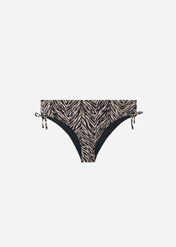Cueca de Biquíni de Cintura Subida com Cordão Nairobi
