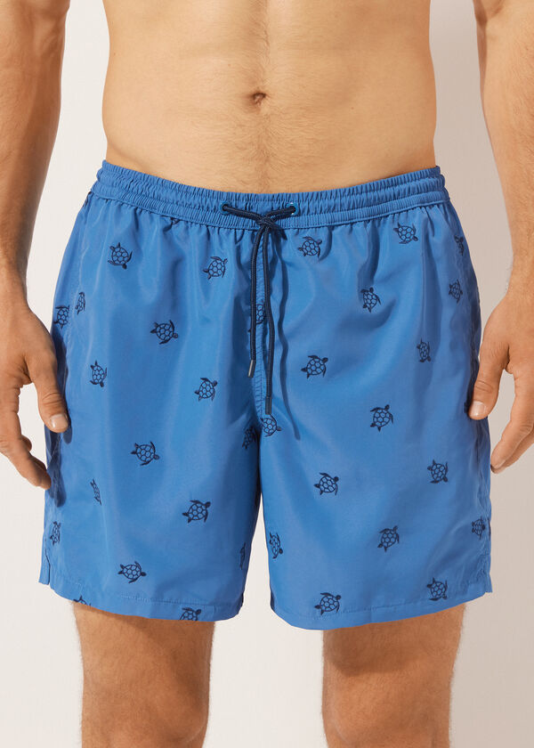 Men’s Patterned Boxer Swim Shorts Formentera