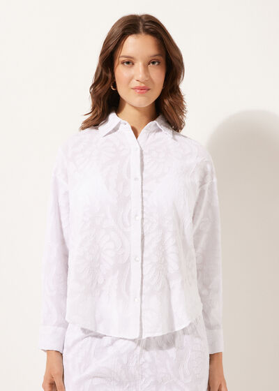 Camisa Curta Jacquard