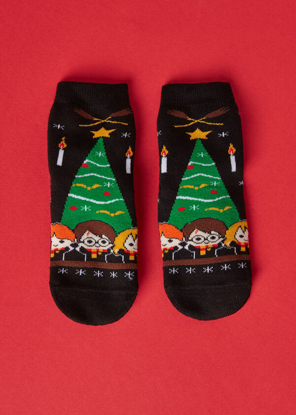 Dětské protiskluzové ponožky Harry Potter s vánočními motivy