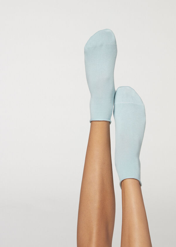 Krátké bavlněné ponožky bez lemu