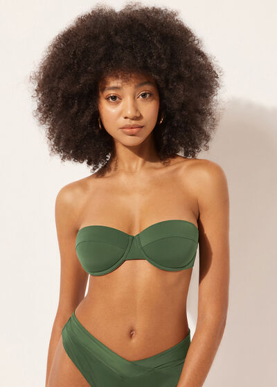Lightly Padded Balconette Bandeau Swimsuit Top Indonesia