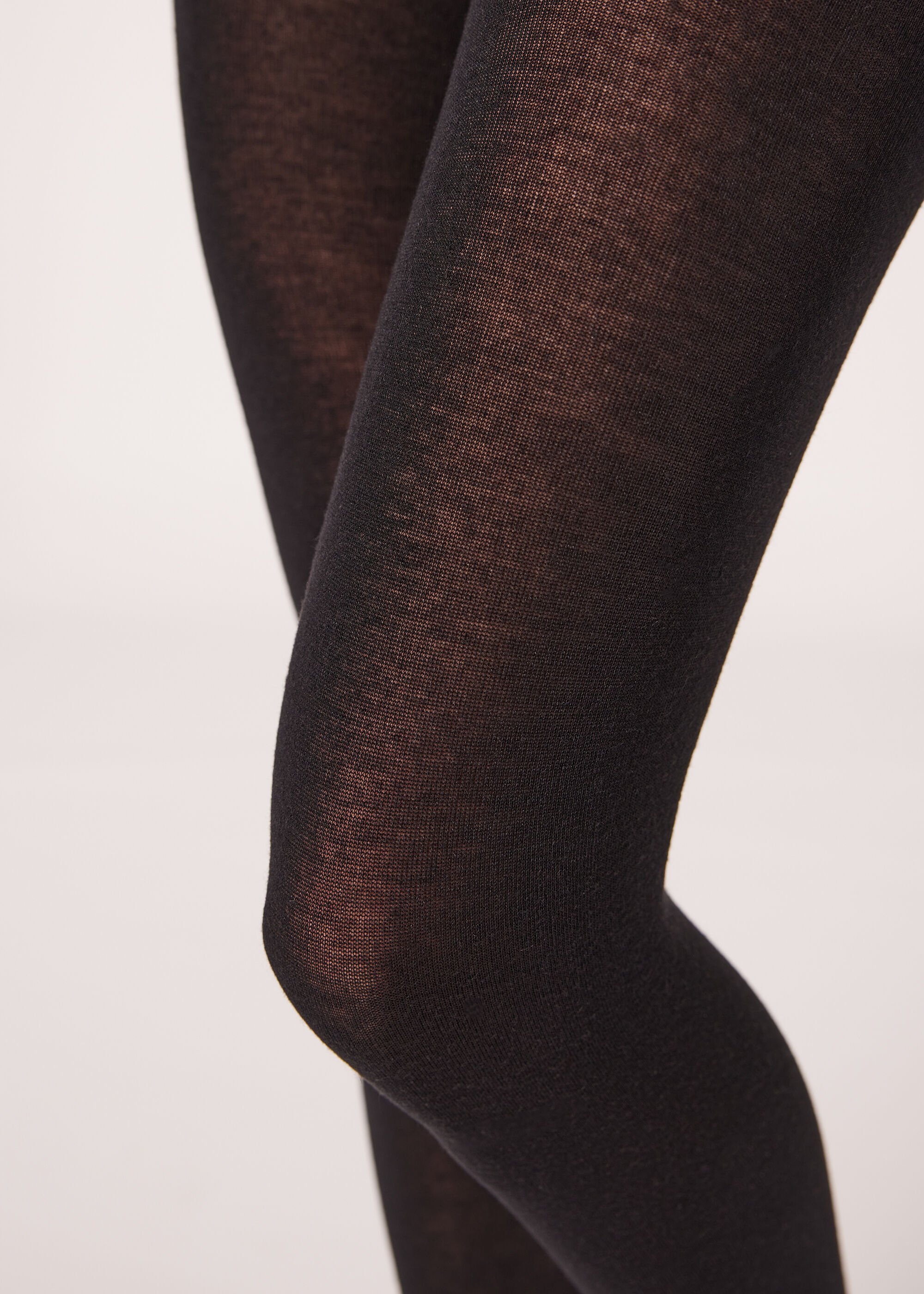 Strumpfhose aus weichem Modal-Kaschmir-Gemisch