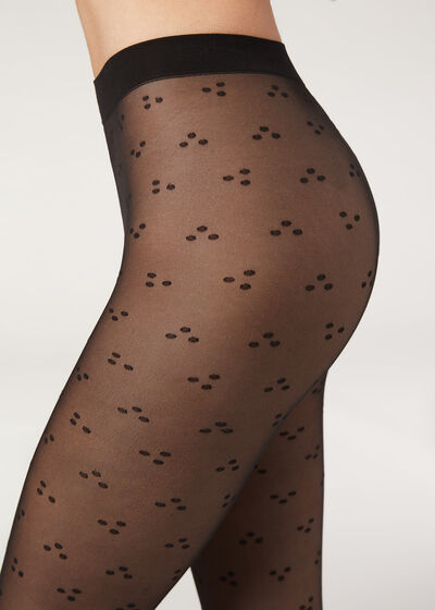 Dotted 30 Denier Sheer Tights