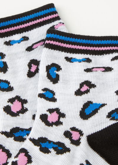 Κοντές Κάλτσες με Animal Print για Κορίτσια