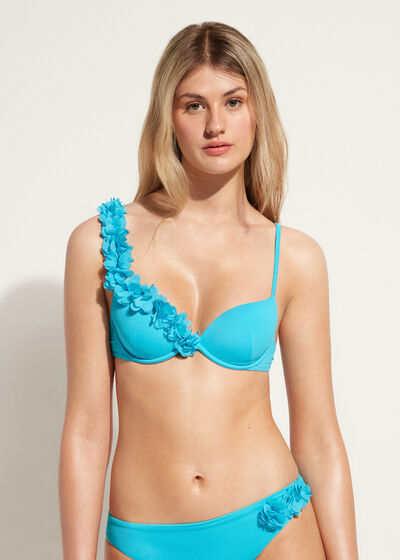Haut de maillot push-up rembourré à fleurs Honolulu
