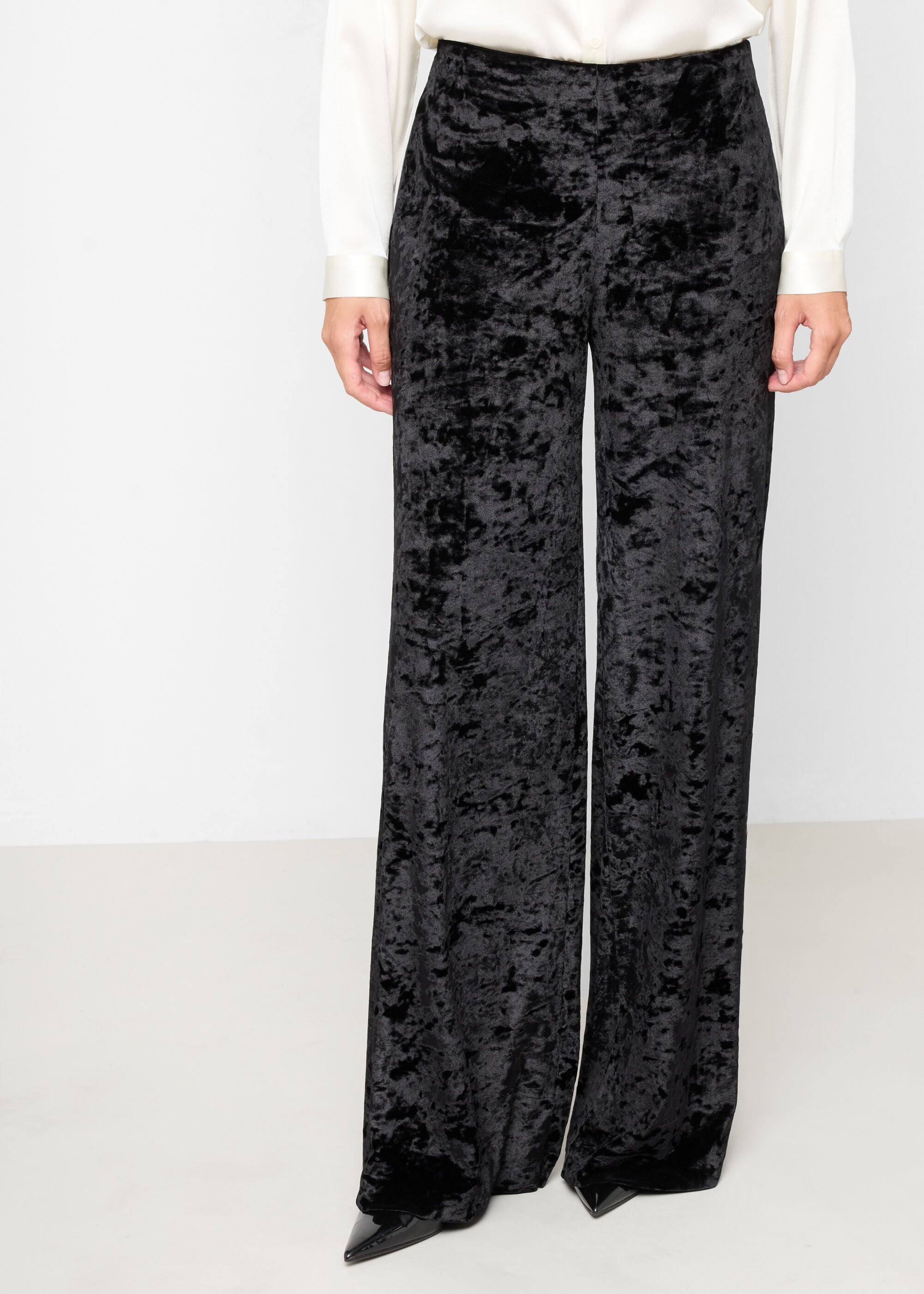 Pantalon palazzo en velours