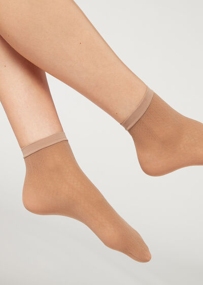 Krátke ponožky s kosoštvorcovým vzorom Eco