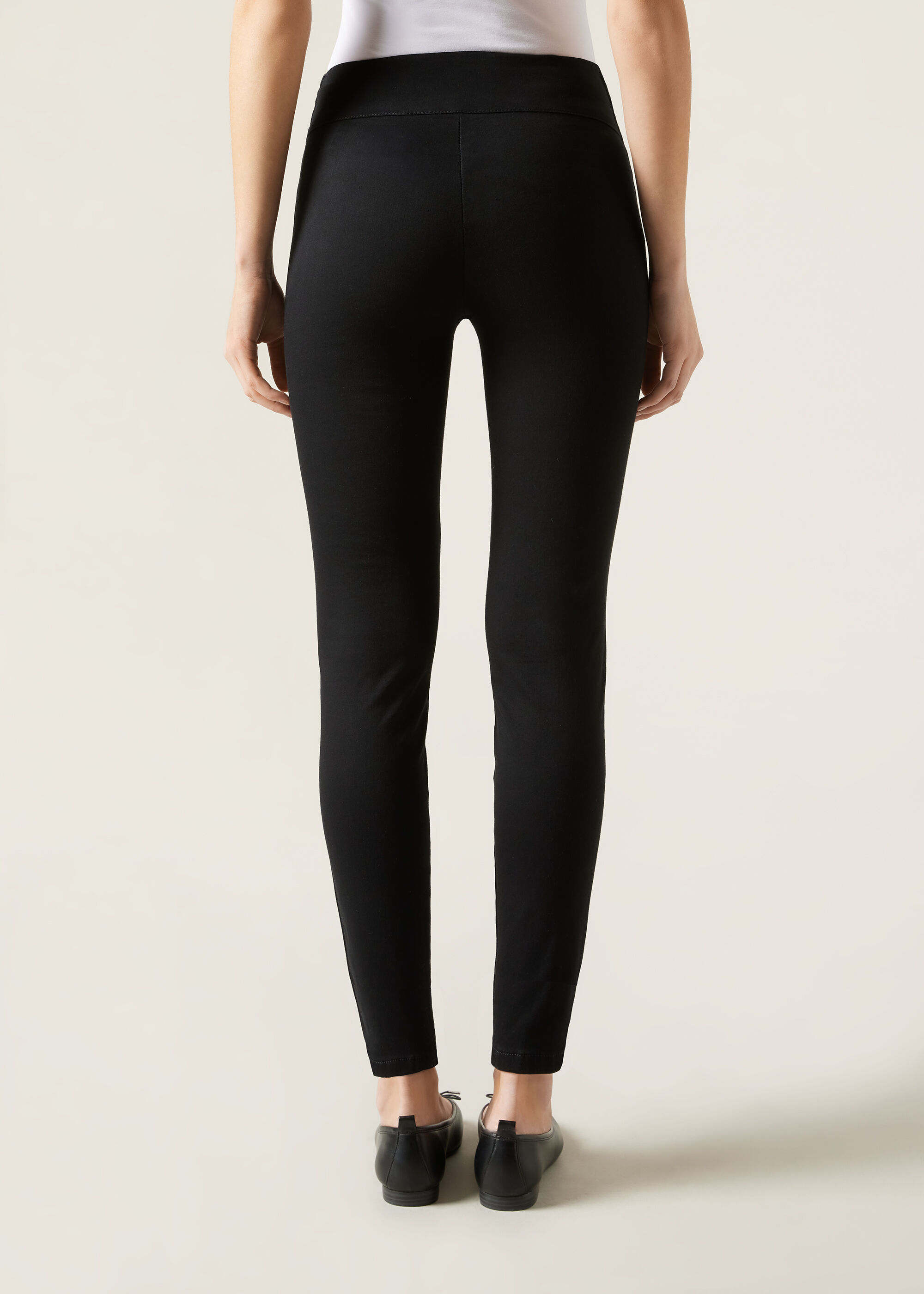 High-Waist Skinny Denim Leggings