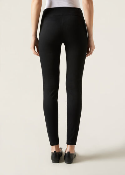 Leggings de Denim Skinny de Cintura Alta