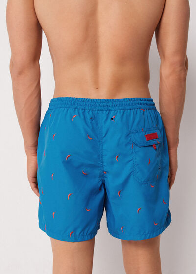 Men&rsquo;s Patterned Boxer Swim Shorts Formentera