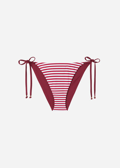 Bikini Braguita Clásica Cordones Nautical Stripes