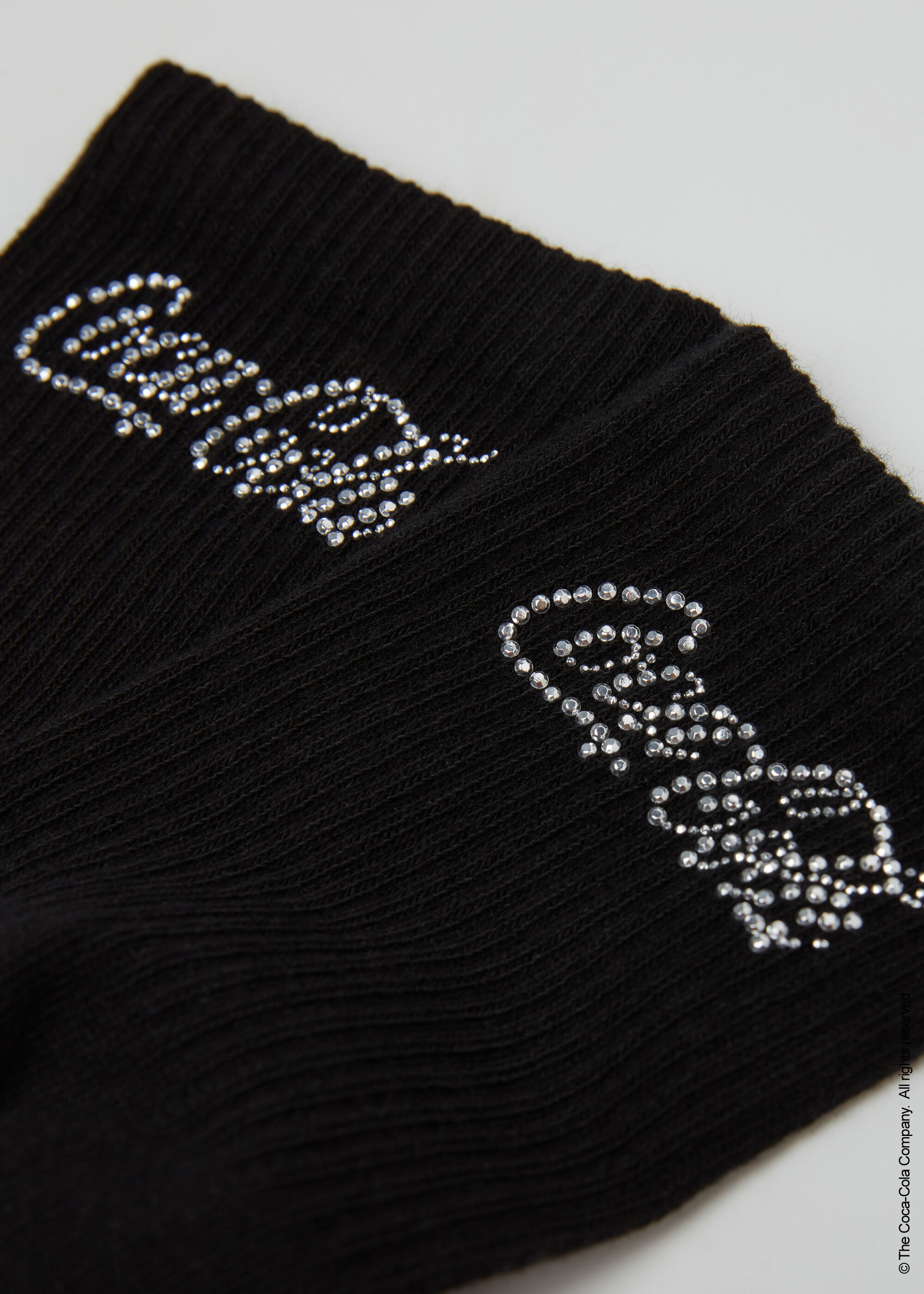 Rhinestone Coca-Cola Socks