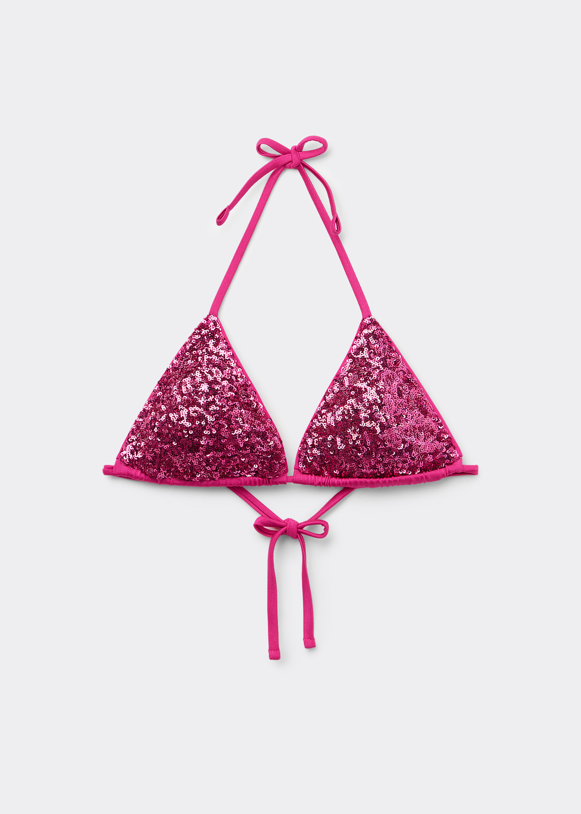 Removable Padding Triangle Swimsuit Top Glowing Surface