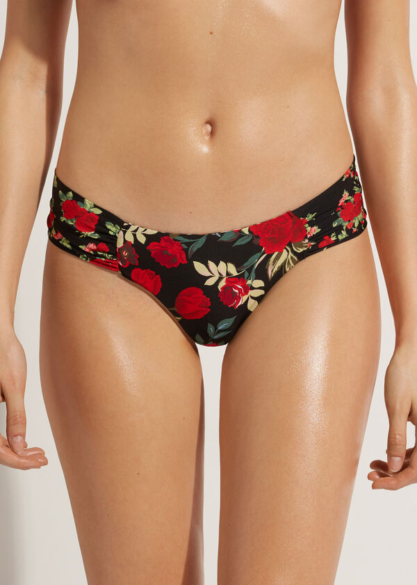 Double Face Ruched Brazilian Bikini Bottoms Nizza