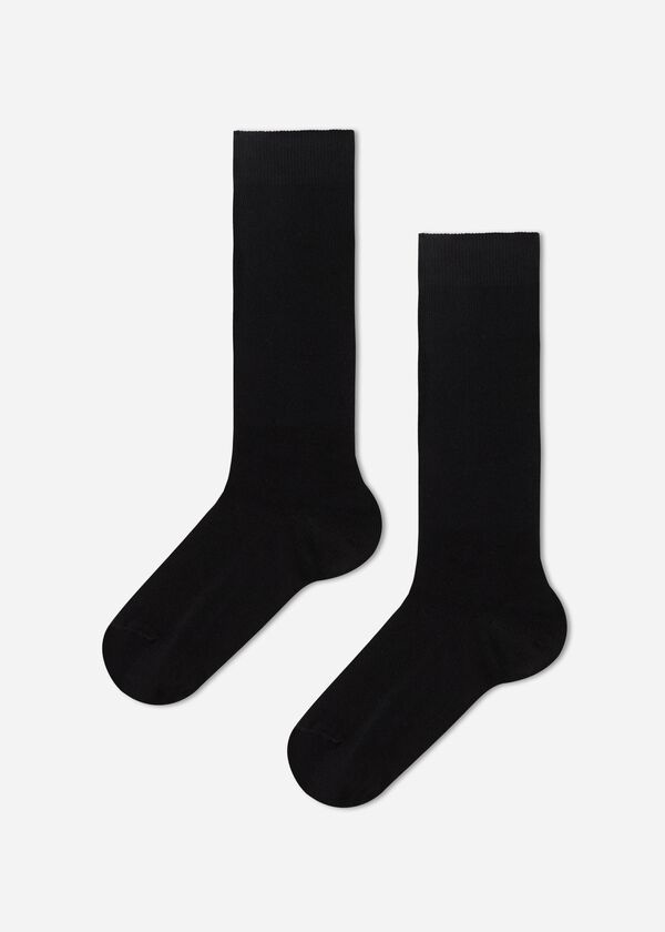 Girls’ Breathable Cotton Long Socks