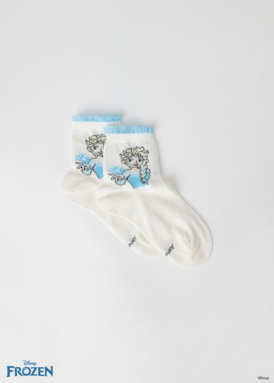 Kratke sportske čarape za djevojčice, s motivima Snježno kraljevstvo Disney