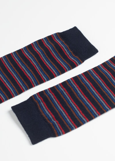 Chaussettes longues avec motif à rayures pour enfants