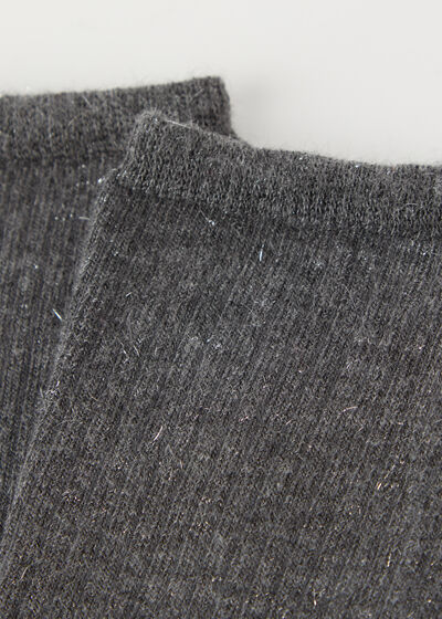 Girls’ Ribbed Cashmere Blend Short Socks