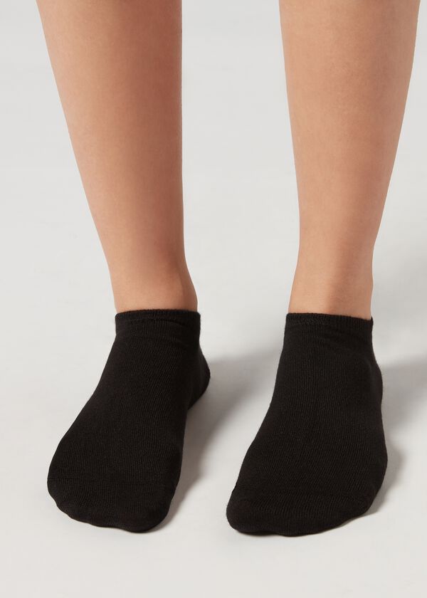 Unisex No-Show Socks with Cashmere