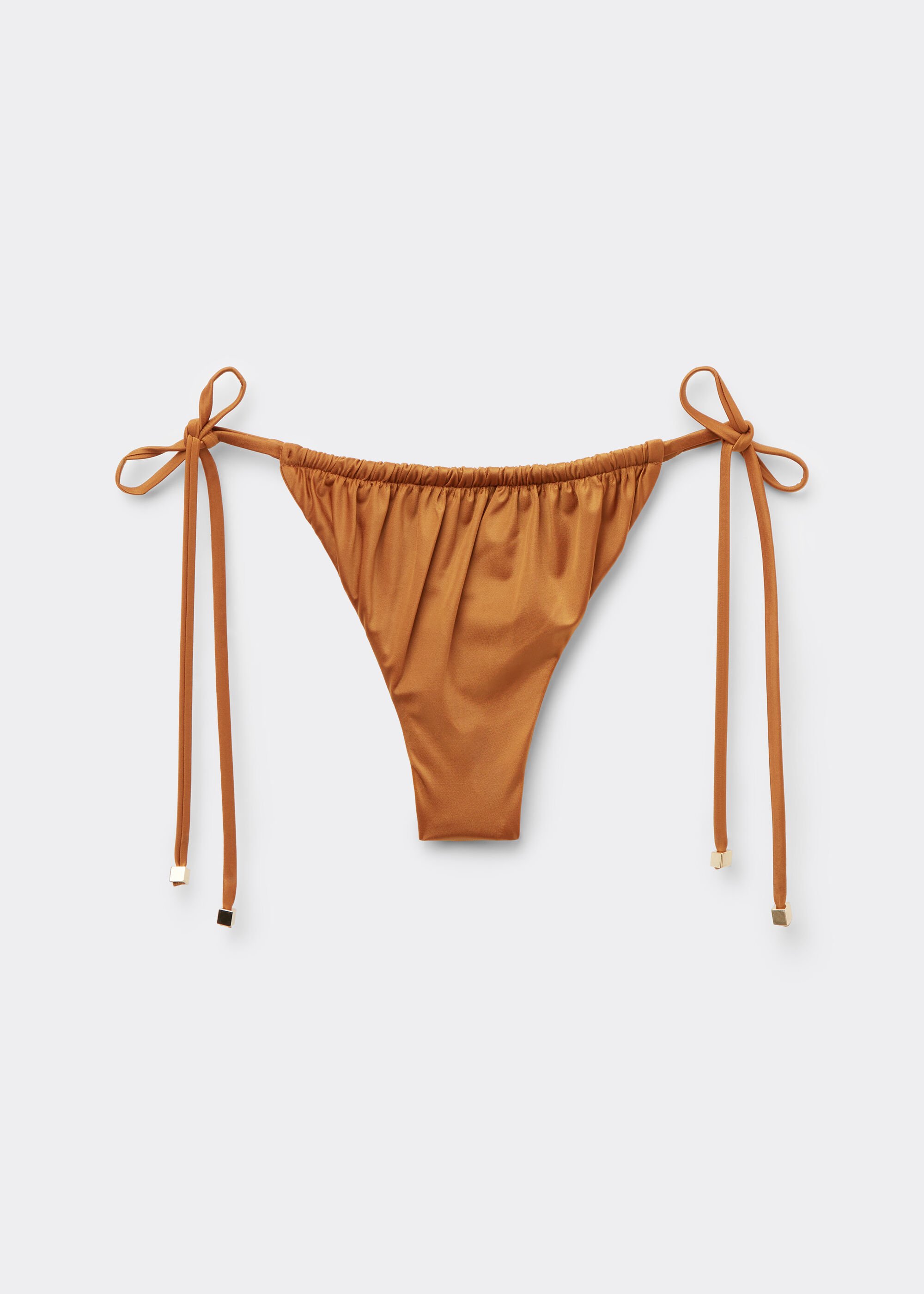 Thong Swimsuit Bottoms Shiny Satin_undefined