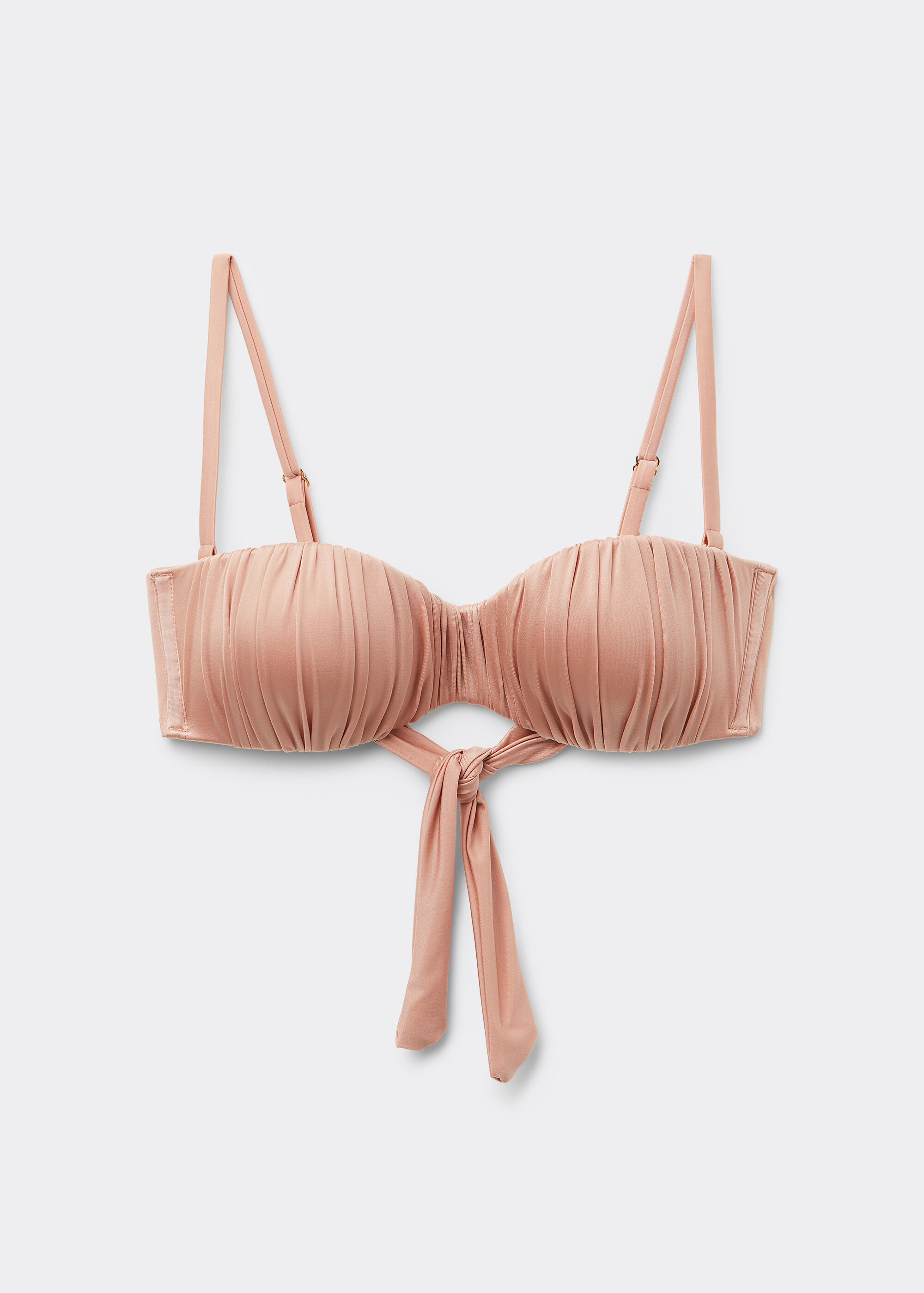 Haut de maillot bandeau rembourré progressif Shiny Satin