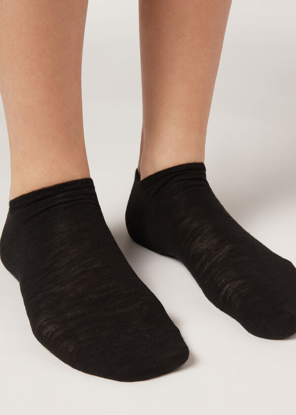 Unisex Linen and Viscose No-Show Socks