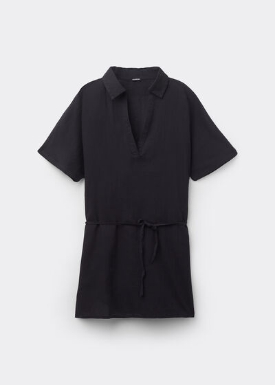 Short Kaftan with Drawstring