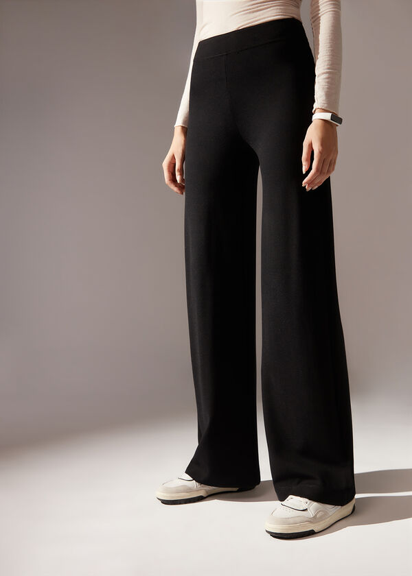 Legging met Wijde Pijpen van Punto di Milano Jersey