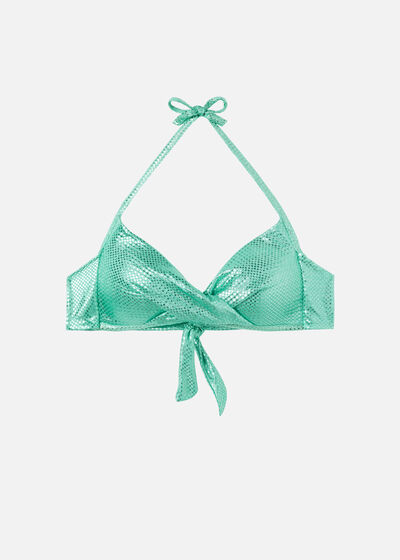 Graduated Padded Triangle Swimsuit Top Light Reflections