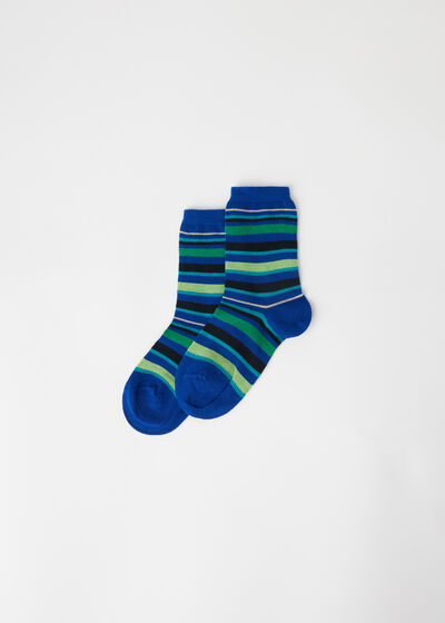 Detské krátke ponožky s pásikovaným vzorom